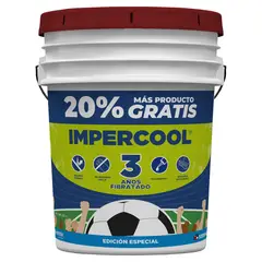 Impercool - Impermeabilizante Cubeta Especial Futbol 3Años 22.7L Terracota