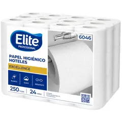 Elite Professional - Papel Higiénico Hotelero Excellence 24 Rollos / 250 Hojas