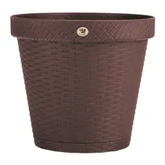 Dr. Beckmann - Maceta Rattan Redonda D42 Chocolate